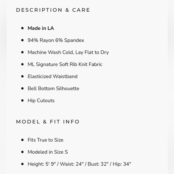 Micheal Lauren TODDY PANT W/ HIP CUTOUT ribbed - Picture 2 of 7